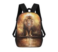 sinyumoney Mochila Escolar Infantil Impresa En 3D The Lion And The Lamb Mochilas Para Libros Mochilas De Viaje Informales Mochila De Gran Capacidad Para Niños 17inch