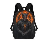 sinyumoney Mochila Escolar Infantil Impresa En 3D The Menace of Asmodeus Mochila Mochilas Deportivas Para Niños Y Niñas Mochila De Moda 17inch