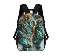 sinyumoney Mochila Escolar Infantil Impresa En 3D The Mountains Golden Heart Para Niños, Mochila De Viaje De Alta Capacidad, Mochila Informal Para Niños 17inch
