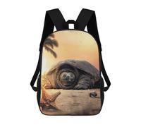 sinyumoney Mochila Escolar Infantil Impresa En 3D The Tortoise Para Niños, Mochila De Viaje De Alta Capacidad, Mochila Informal Para Niños 17inch