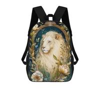 sinyumoney Mochila Escolar Infantil Impresa En 3D The White Lion Mochila Mochilas Deportivas Para Niños Y Niñas Mochila De Moda 17inch