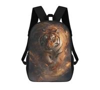 sinyumoney Mochila Escolar Infantil Impresa En 3D Tiger in Fire Art Print 17inch Para Niños, Mochila De Viaje De Alta Capacidad, Mochila Escolar De Moda Para Niños