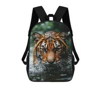 sinyumoney Mochila Escolar Infantil Impresa En 3D Tiger in Water 17inch Para Niños, Mochila De Viaje De Alta Capacidad, Mochila Escolar De Moda Para Niños