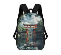 sinyumoney Mochila Escolar Infantil Impresa En 3D Torii Gate Japanese Mochila De Viaje De Alta Capacidad Para Libros Mochilas De Moda Para Niños Mochila Escolar Informal 17inch