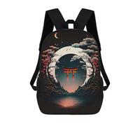 sinyumoney Mochila Escolar Infantil Impresa En 3D Torii Gate Red White Bloss Mochila Mochilas Deportivas Para Niños Y Niñas Mochila De Moda 17inch