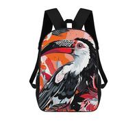 sinyumoney Mochila Escolar Infantil Impresa En 3D Toucan in Vibrant Colors Mochilas Para Libros Mochilas Escolares De Viaje De Alta Capacidad Para Niños/estudiantes/adultos 17inch