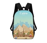 sinyumoney Mochila Escolar Infantil Impresa En 3D Travel to Cairo Mochila Mochilas Deportivas Para Niños Y Niñas Mochila De Moda 17inch