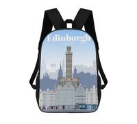 sinyumoney Mochila Escolar Infantil Impresa En 3D Travel to Edinburgh Mochila Mochilas Deportivas Para Niños Y Niñas Mochila De Moda 17inch