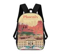 sinyumoney Mochila Escolar Infantil Impresa En 3D Trip to Phoenix Mochila Mochilas Deportivas Para Niños Y Niñas Mochila De Moda 17inch