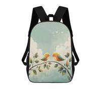 sinyumoney Mochila Escolar Infantil Impresa En 3D Two Birds on A Branch Mochilas Para Libros Mochilas Escolares De Viaje De Alta Capacidad Para Niños/estudiantes/adultos 17inch