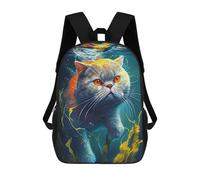 sinyumoney Mochila Escolar Infantil Impresa En 3D Underwater Cat 2 Mochilas De Viaje De Alta Capacidad Para Niños Mochilas De Libros De Moda Mochila Escolar Infantil 17inch
