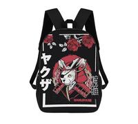 sinyumoney Mochila Escolar Infantil Impresa En 3D Urban Warrior Cat Mochila Mochilas Deportivas Para Niños Y Niñas Mochila De Moda 17inch