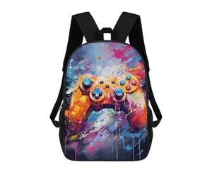 sinyumoney Mochila Escolar Infantil Impresa En 3D Vibrant Gaming Controller Artwork -129 Mochilas Para Libros Mochilas Escolares De Viaje De Alta Capacidad Para Niños/estudiantes/adultos 17inch