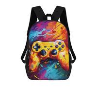 sinyumoney Mochila Escolar Infantil Impresa En 3D Vibrant Gaming Controller Artwork -133 Mochilas Para Libros Mochilas Escolares De Viaje De Alta Capacidad Para Niños/estudiantes/adultos 17inch