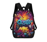 sinyumoney Mochila Escolar Infantil Impresa En 3D Vibrant Gaming Controller Artwork -155 Mochilas Para Libros Mochilas Escolares De Viaje De Alta Capacidad Para Niños/estudiantes/adultos 17inch