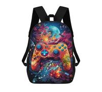 sinyumoney Mochila Escolar Infantil Impresa En 3D Vibrant Gaming Controller Artwork -64 Mochilas Para Libros Mochilas Escolares De Viaje De Alta Capacidad Para Niños/estudiantes/adultos 17inch