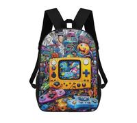 sinyumoney Mochila Escolar Infantil Impresa En 3D Vibrant Retro Gaming Collage -7 Para Niños Mochilas De Viaje De Alta Capacidad Bolsas Para Libros Mochila Escolar Infantil Mochila 17inch
