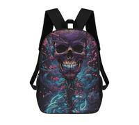 sinyumoney Mochila Escolar Infantil Impresa En 3D Vibrant Skull Illustration Mochilas De Viaje De Alta Capacidad Para Niños Mochilas De Libros De Moda Mochila Escolar Infantil 17inch