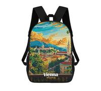 sinyumoney Mochila Escolar Infantil Impresa En 3D Vienna Cityscape Mochilas Para Libros Mochilas De Viaje Informales Mochila De Gran Capacidad Para Niños 17inch
