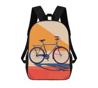 sinyumoney Mochila Escolar Infantil Impresa En 3D Vintage Bicycle Mochila Mochilas Deportivas Para Niños Y Niñas Mochila De Moda 17inch