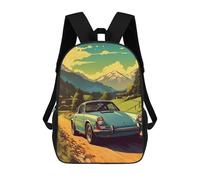 sinyumoney Mochila Escolar Infantil Impresa En 3D Vintage Car Journey Through Mountains Mochila Mochilas Deportivas Para Niños Y Niñas Mochila De Moda 17inch