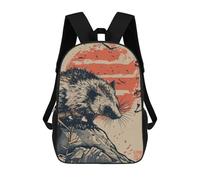 sinyumoney Mochila Escolar Infantil Impresa En 3D Vintage Japanese Opossum Para Niños Mochilas De Viaje De Alta Capacidad Bolsas Para Libros Mochila Escolar Infantil Mochila 17inch