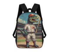 sinyumoney Mochila Escolar Infantil Impresa En 3D Vintage Saurian Slugger 34 Mochilas Para Libros Mochilas De Viaje Informales Mochila De Gran Capacidad Para Niños 17inch