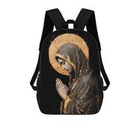 sinyumoney Mochila Escolar Infantil Impresa En 3D Virgin Mary with Golden Halo Mochilas Para Libros Mochilas De Viaje Informales Mochila De Gran Capacidad Para Niños 17inch