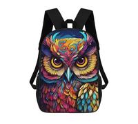 sinyumoney Mochila Escolar Infantil Impresa En 3D Watchful Owl Mochilas Para Libros Mochilas De Viaje Informales Mochila De Gran Capacidad Para Niños 17inch