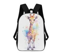 sinyumoney Mochila Escolar Infantil Impresa En 3D Watercolor Baby Giraffe Mochilas Para Libros Mochilas Escolares De Viaje De Alta Capacidad Para Niños/estudiantes/adultos 17inch