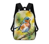 sinyumoney Mochila Escolar Infantil Impresa En 3D Watercolor Chaffinch Bird on Branch Mochila Mochilas Deportivas Para Niños Y Niñas Mochila De Moda 17inch