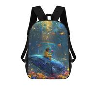 sinyumoney Mochila Escolar Infantil Impresa En 3D Whale, Child, Rainbow, Butterflies, Flowers 17inch Para Niños, Mochila De Viaje De Alta Capacidad, Mochila Escolar De Moda Para Niños