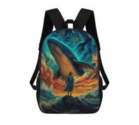 sinyumoney Mochila Escolar Infantil Impresa En 3D Whale in The Sky Mochilas De Moda Informales Mochilas Infantiles Mochila Informal Para Exteriores Bolsas De Viaje Bonitas 17inch