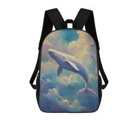 sinyumoney Mochila Escolar Infantil Impresa En 3D Whale in The Sky Painting Mochila Escolar Infantil Mochilas De Viaje Mochilas De Moda Mochilas De Gran Capacidad 17inch