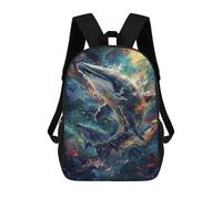 sinyumoney Mochila Escolar Infantil Impresa En 3D Whale Ocean Art Print 17inch Para Niños, Mochila De Viaje De Alta Capacidad, Mochila Escolar De Moda Para Niños