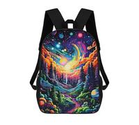 sinyumoney Mochila Escolar Infantil Impresa En 3D Whimsical Cosmic Forest Mochilas De Viaje De Alta Capacidad Para Niños Mochilas De Libros De Moda Mochila Escolar Infantil 17inch