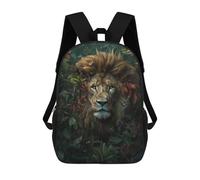 sinyumoney Mochila Escolar Infantil Impresa En 3D Whimsical Flowers Lion Mochilas Para Libros Mochilas Escolares De Viaje De Alta Capacidad Para Niños/estudiantes/adultos 17inch