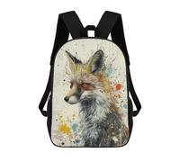 sinyumoney Mochila Escolar Infantil Impresa En 3D Whimsical Fox Art Mochila Mochilas Deportivas Para Niños Y Niñas Mochila De Moda 17inch