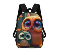 sinyumoney Mochila Escolar Infantil Impresa En 3D Whimsical Owl Duo in Autumn Forest Mochila Mochilas Deportivas Para Niños Y Niñas Mochila De Moda 17inch