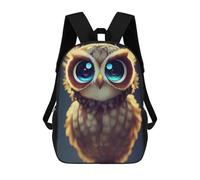 sinyumoney Mochila Escolar Infantil Impresa En 3D Whimsical Owl Illustration Mochilas Para Libros Mochilas De Viaje Informales Mochila De Gran Capacidad Para Niños 17inch