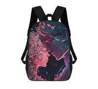 sinyumoney Mochila Escolar Infantil Impresa En 3D Whispers of The Wind Para Niños, Mochila De Viaje De Alta Capacidad, Mochila Informal Para Niños 17inch