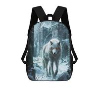 sinyumoney Mochila Escolar Infantil Impresa En 3D White Dire Wolf Snow Watch Mochila Mochilas Deportivas Para Niños Y Niñas Mochila De Moda 17inch