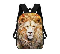 sinyumoney Mochila Escolar Infantil Impresa En 3D White Lion Animal Art Mochilas Para Libros Mochilas De Viaje Informales Mochila De Gran Capacidad Para Niños 17inch