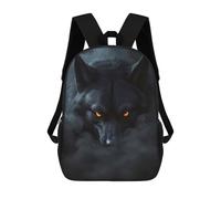 sinyumoney Mochila Escolar Infantil Impresa En 3D Wild Black Wolf Halloween Mochila Escolar Infantil Mochilas De Viaje Mochilas De Moda Mochilas De Gran Capacidad 17inch
