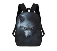 sinyumoney Mochila Escolar Infantil Impresa En 3D Wild White Wolf Halloween Para Niños, Mochila De Viaje De Alta Capacidad, Mochila Informal Para Niños 17inch