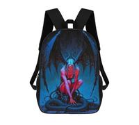 sinyumoney Mochila Escolar Infantil Impresa En 3D Winged Demonic Lilith with Serpent Mochilas Para Libros Mochilas Escolares De Viaje De Alta Capacidad Para Niños/estudiantes/adultos 17inch