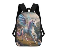 sinyumoney Mochila Escolar Infantil Impresa En 3D Winged Pegasus Unicorn Fantasy Mochilas De Moda Informales Mochilas Infantiles Mochila Informal Para Exteriores Bolsas De Viaje Bonitas 17inch