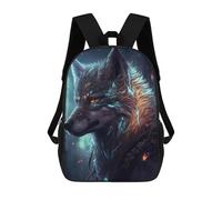 sinyumoney Mochila Escolar Infantil Impresa En 3D Wolf Anime Animal Mochilas Para Libros Mochilas De Viaje Informales Mochila De Gran Capacidad Para Niños 17inch
