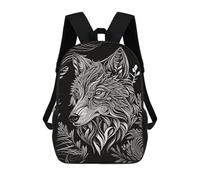 sinyumoney Mochila Escolar Infantil Impresa En 3D Wolf Art 4 Mochilas Para Libros Mochilas Escolares De Viaje De Alta Capacidad Para Niños/estudiantes/adultos 17inch