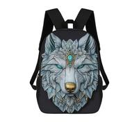 sinyumoney Mochila Escolar Infantil Impresa En 3D Wolf Head Sculpture Mochilas De Viaje De Alta Capacidad Para Niños Mochilas De Libros De Moda Mochila Escolar Infantil 17inch